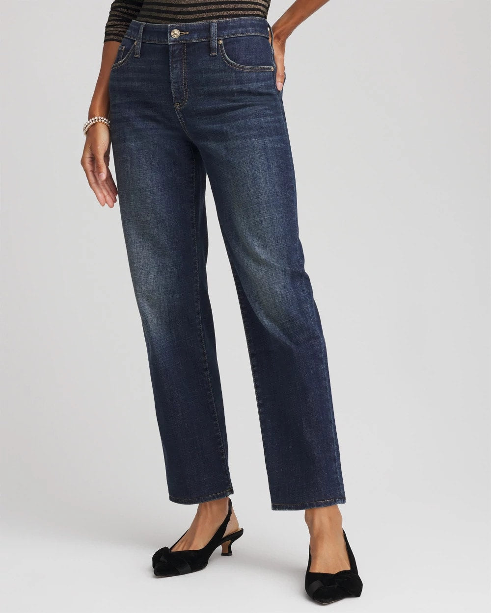 Chico's | Girlfriend Straight Ankle Jeans/ Flower Moon Indigo