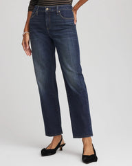 Chico's | Girlfriend Straight Ankle Jeans/ Flower Moon Indigo