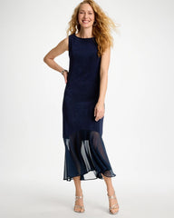 Chico's | Travelers™ Chiffon Hem Dress/ Travelers India Ink