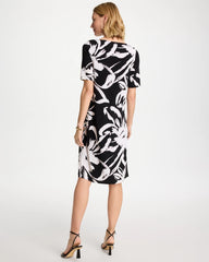Chico's | Travelers™ Knit New Bloom Day Dress/ Black/White