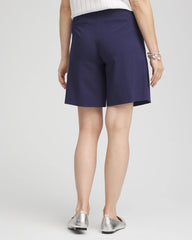 Chico's | Brigitte™ Pull-On Asymmetrical Wrap Skort/ Passport Blue