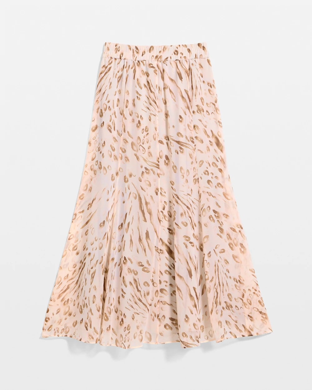 Chico's | Cheetah Pull-On Godet Skirt/ Sweet Blossom