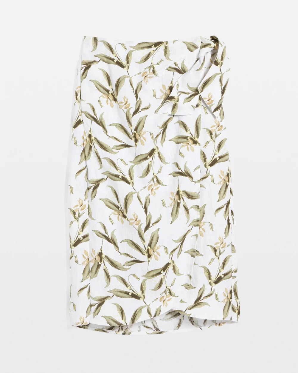 Chico's | Linen Midi Wrap Skirt/ Alabaster