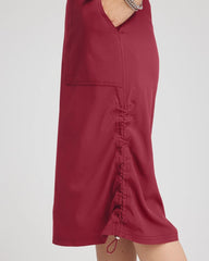 Chico's | Zenergy® UPF Bungee-Hem Pull-On Skirt/ Russet Red