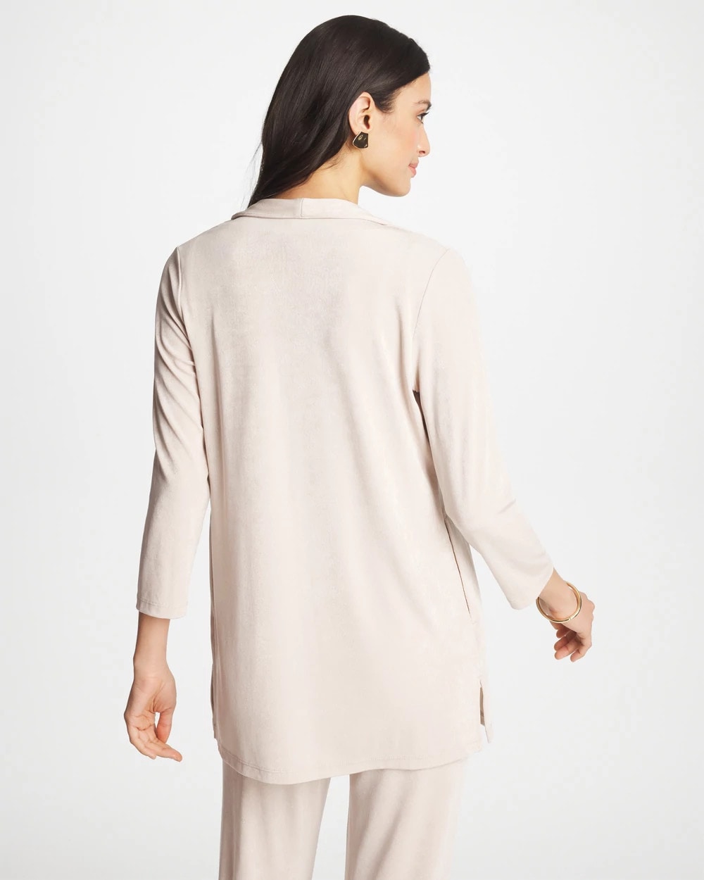 Chico's | Travelers™ Classic Long Jacket/ Smokey Taupe
