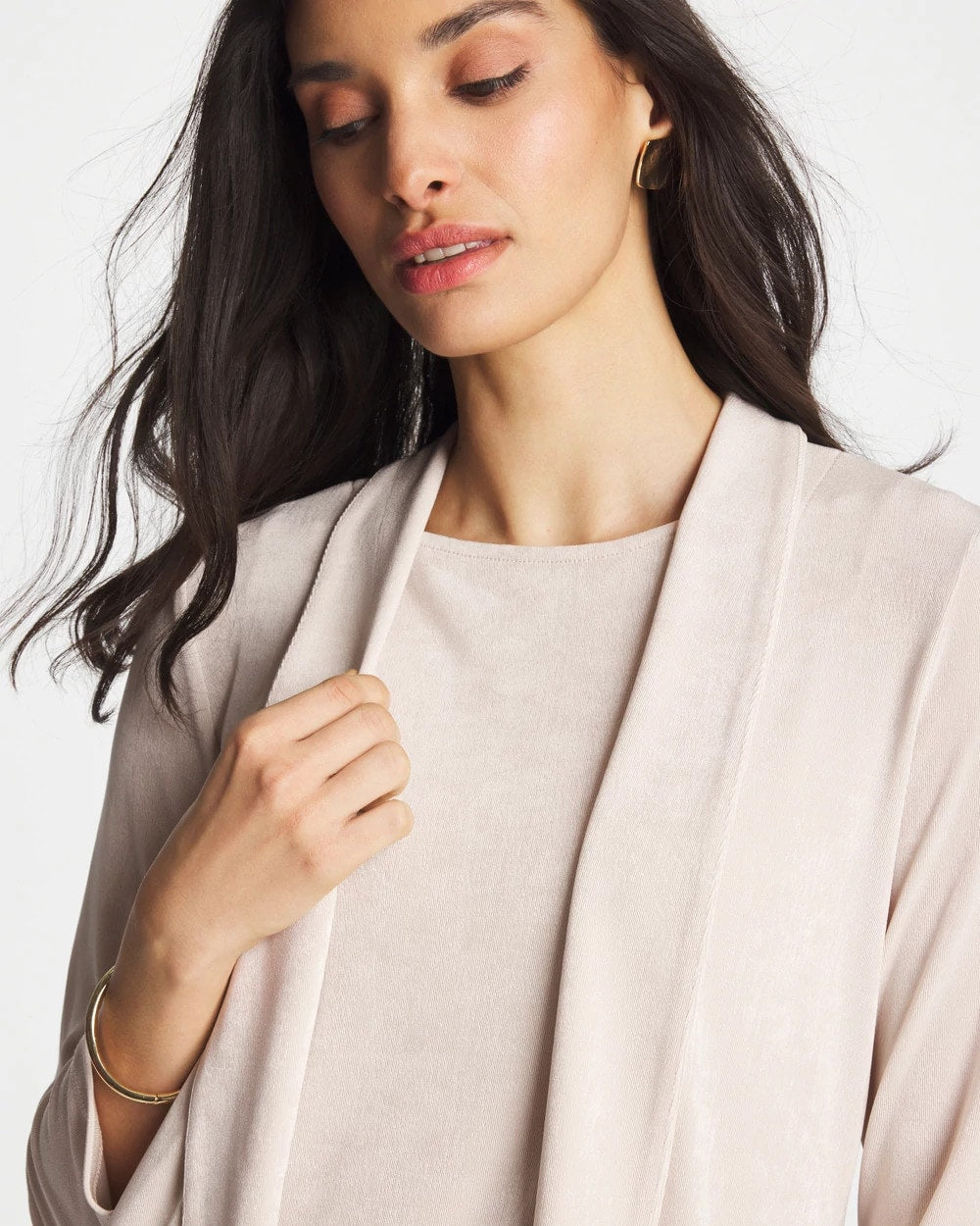 Chico's | Travelers™ Classic Long Jacket/ Smokey Taupe