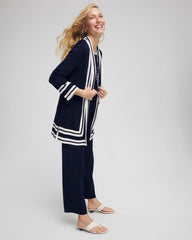 Chico's | Travelers™ Contrast Border Cardigan/ Travelers India Ink