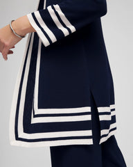 Chico's | Travelers™ Contrast Border Cardigan/ Travelers India Ink