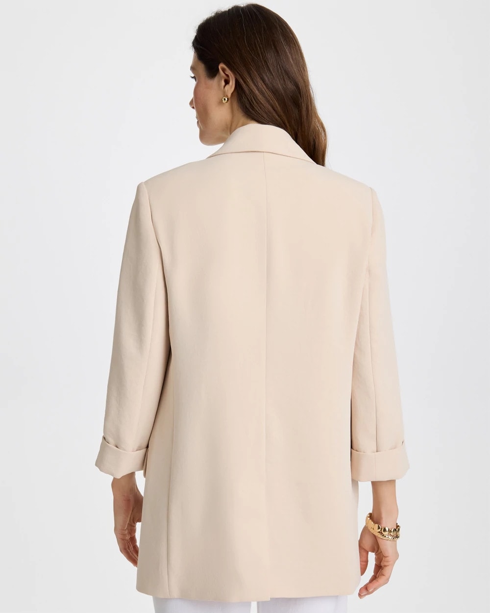 Chico's | Boyfriend Crepe Blazer/ Pale Sand