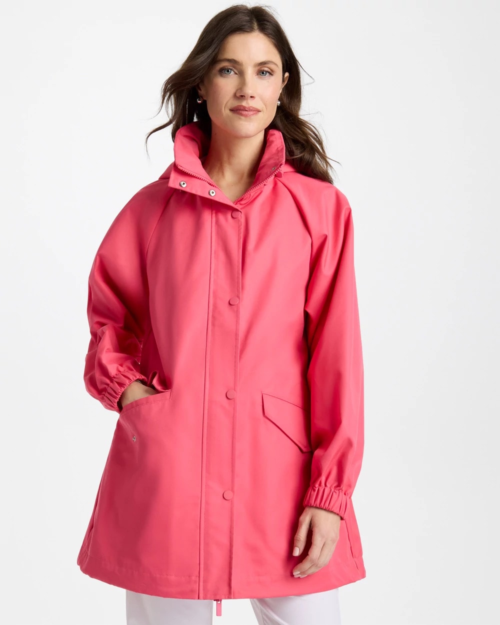 Chico's | Zenergy® Twill Rain Jacket/ Blossom
