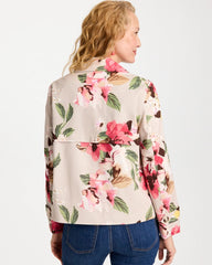 Chico's | Cotton-Stretch Floral Trench Coat/ Smokey Taupe