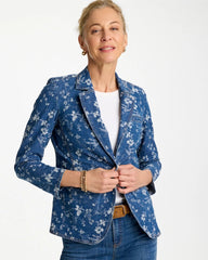Chico's | Jacquard Denim Blazer/ Indigo