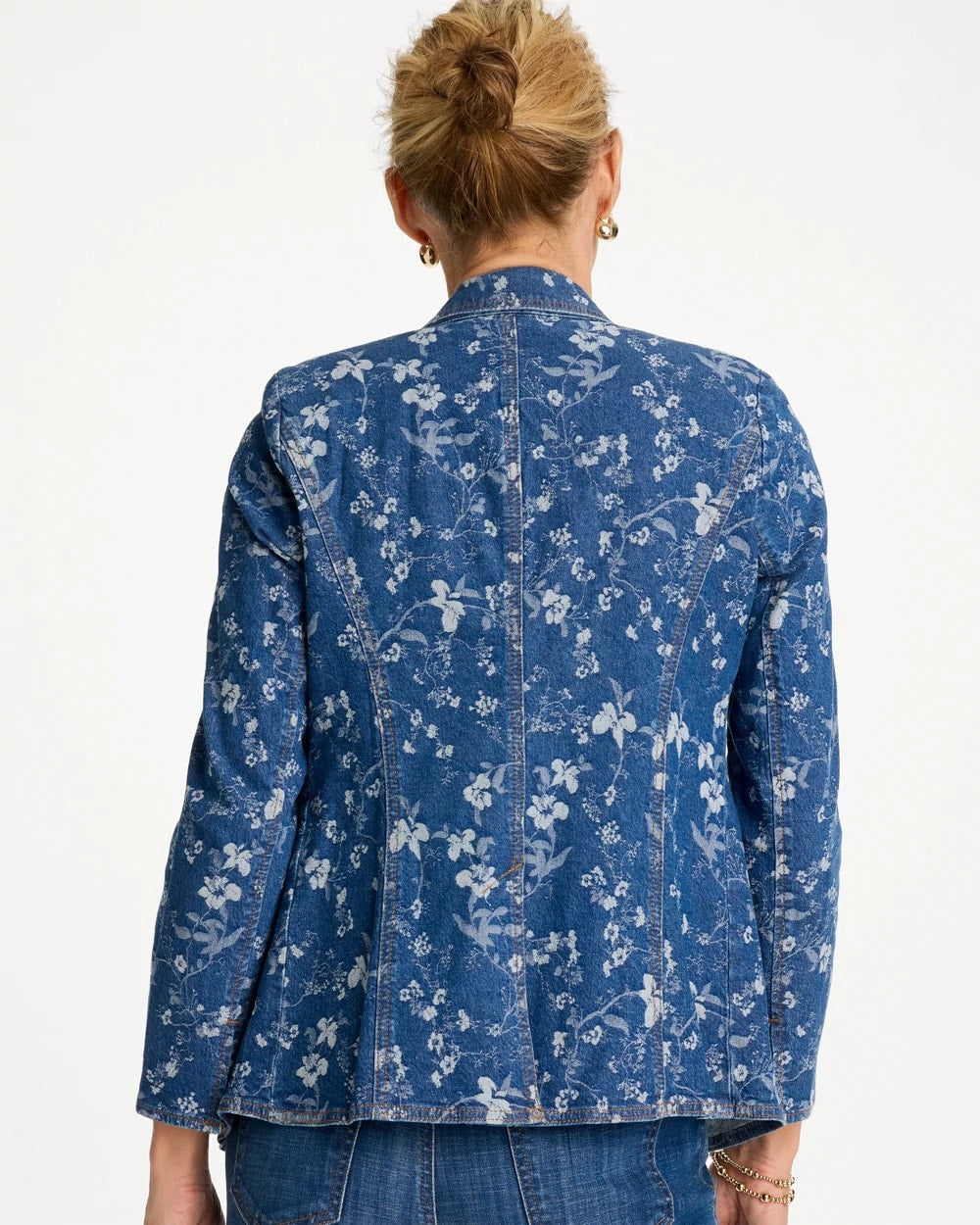 Chico's | Jacquard Denim Blazer/ Indigo