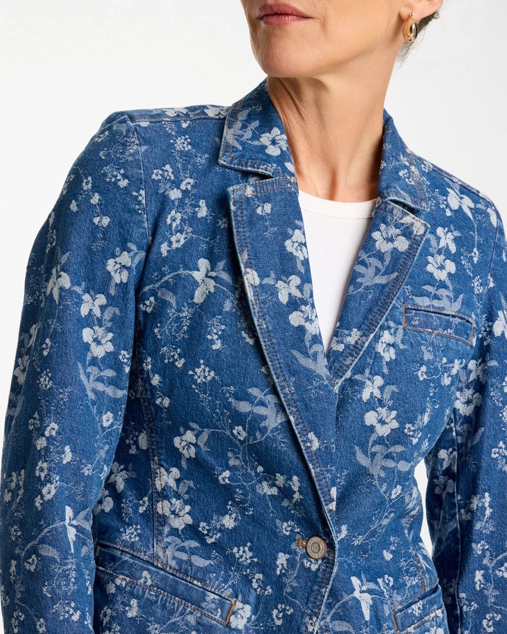 Chico's | Jacquard Denim Blazer/ Indigo