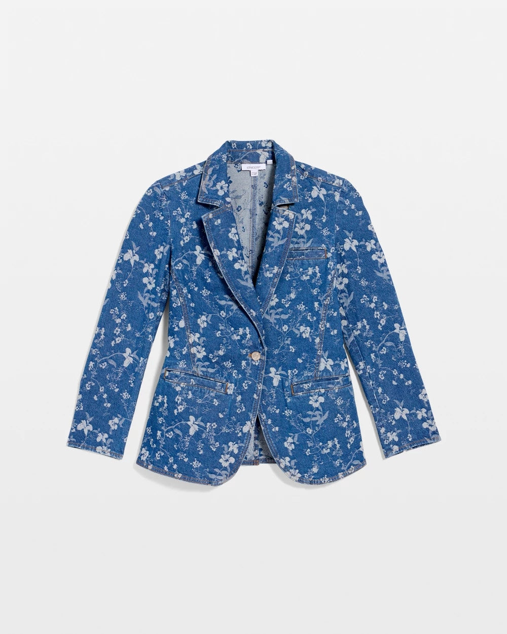 Chico's | Jacquard Denim Blazer/ Indigo