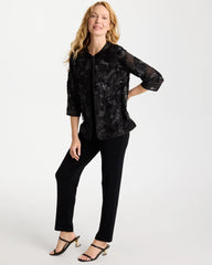 Chico's | Travelers™ Collection Sequin Mesh Soutache Jacket/ Black