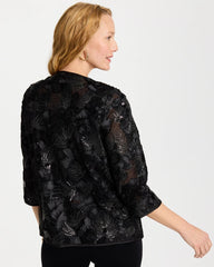 Chico's | Travelers™ Collection Sequin Mesh Soutache Jacket/ Black