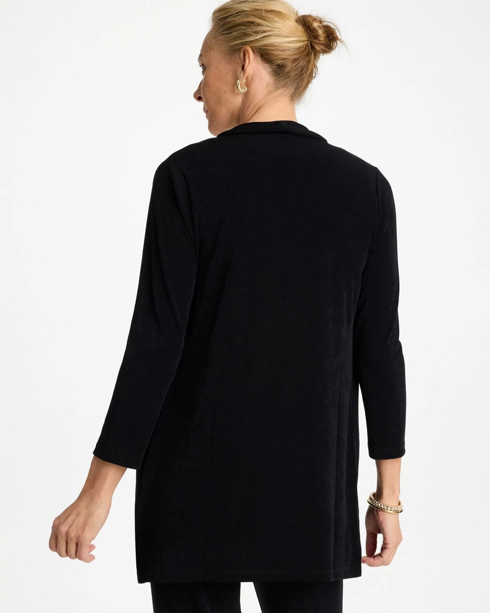 Chico's | Travelers™ Classic Long Knit Jacket/ Travelers Black
