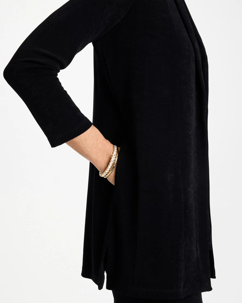 Chico's | Travelers™ Classic Long Knit Jacket/ Travelers Black