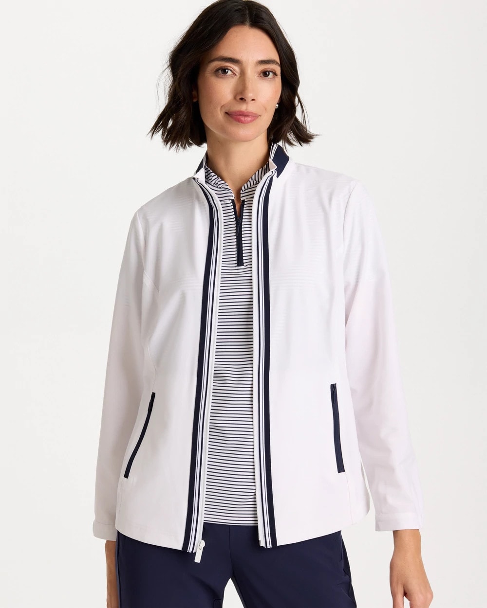 Chico's | Zenergy® UPF Colorblock Jacket/ Alabaster