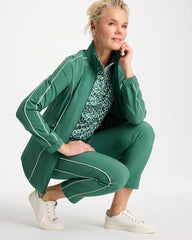 Chico's | Zenergy® UPF Piping Anorak Jacket/ Water Lily Green