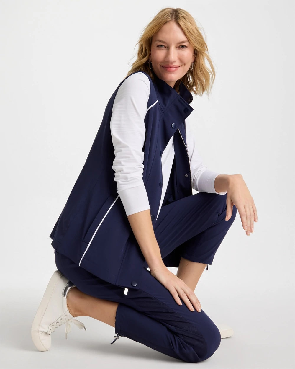 Chico's | Zenergy® UPF Full Snap Vest/ Passport Blue