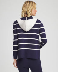 Chico's | Zenergy® Luxe Reversible Stripe Cardigan/ Passport Blue