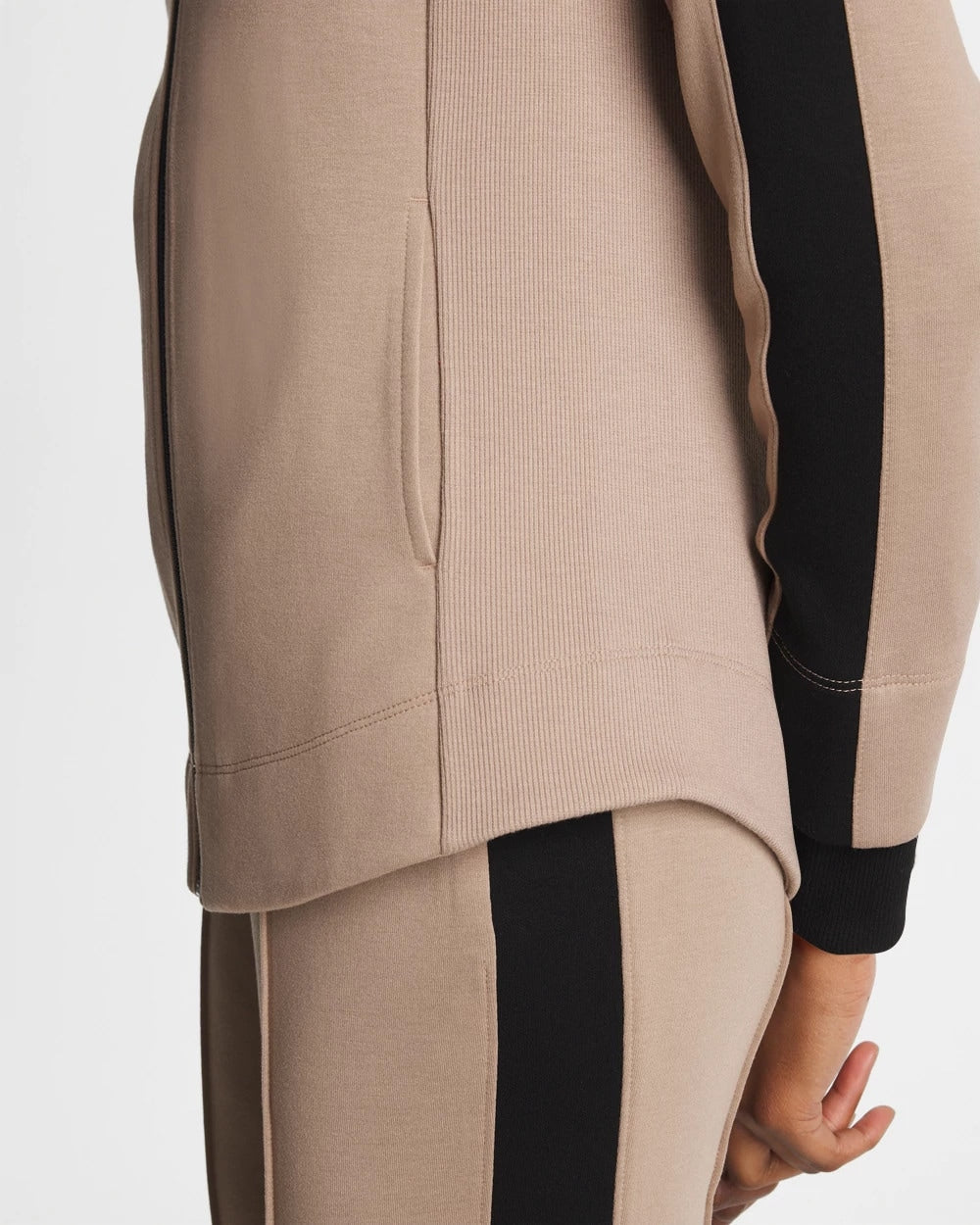 Chico's | Zenergy® Double-Knit Contrast Jacket/ Studio Taupe