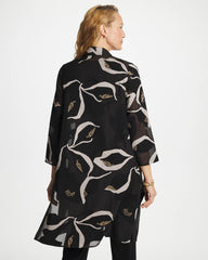 Chico's | Travelers™ Collection Burnout Peace Lily Topper/ Travelers Black