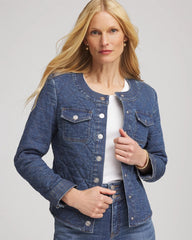 Chico's | Quilted Denim Jacket/ Wilma Indigo
