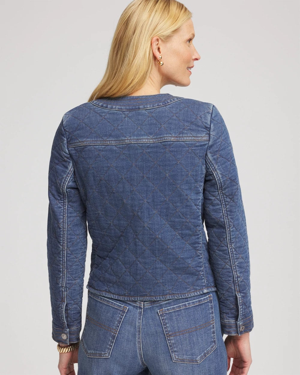 Chico's | Quilted Denim Jacket/ Wilma Indigo