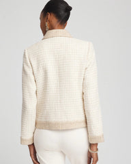 Chico's | Tonal Neutral Tweed Jacket/ Neutral