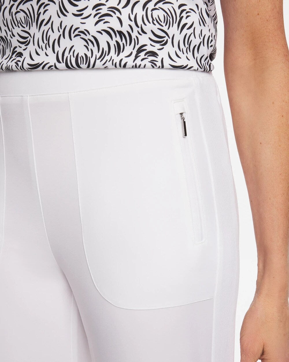 Chico's | Zenergy® UPF Rib Mix Cropped Pants/ Alabaster
