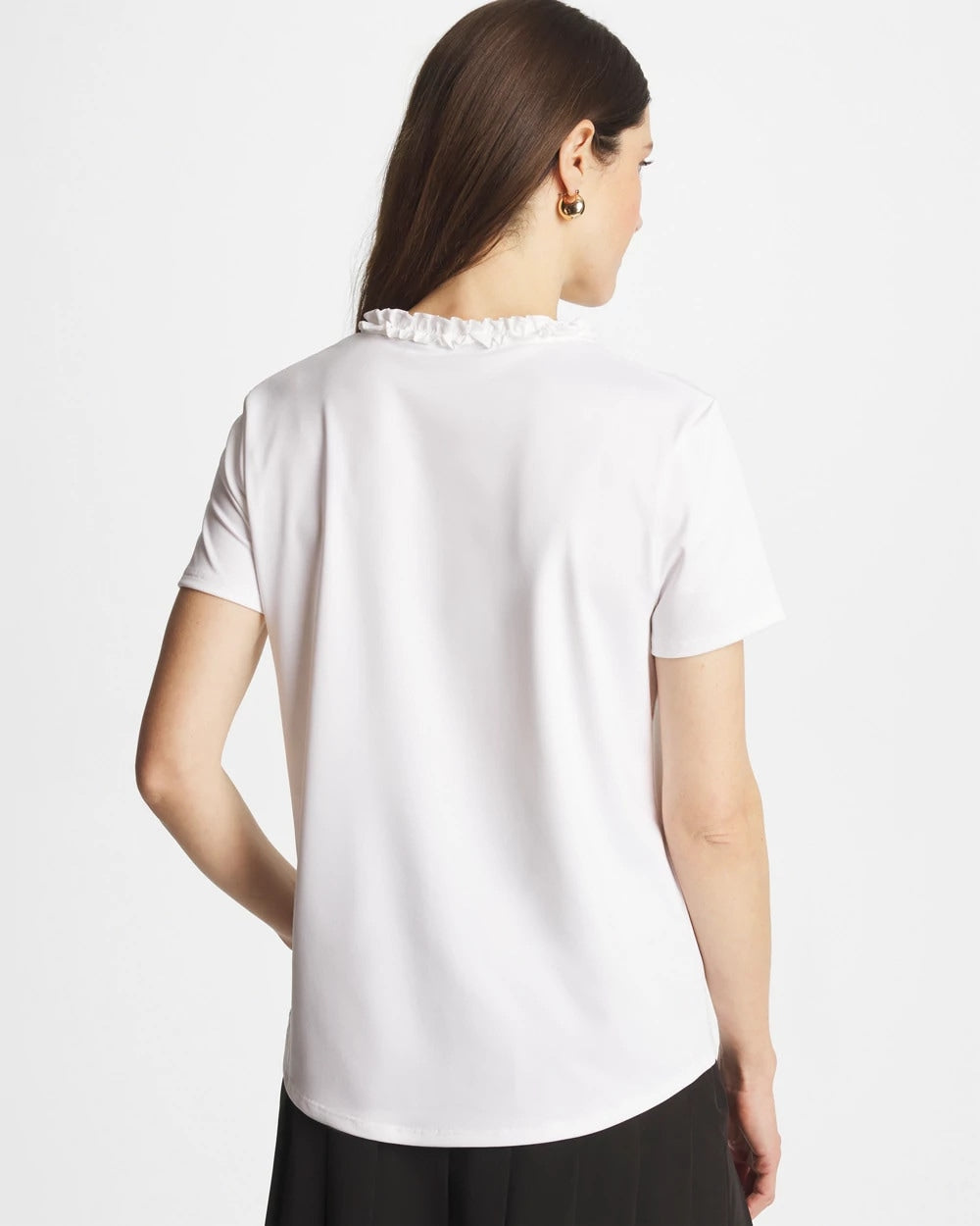 Chico's | Zenergy® UPF Ruffle Polo/ Alabaster