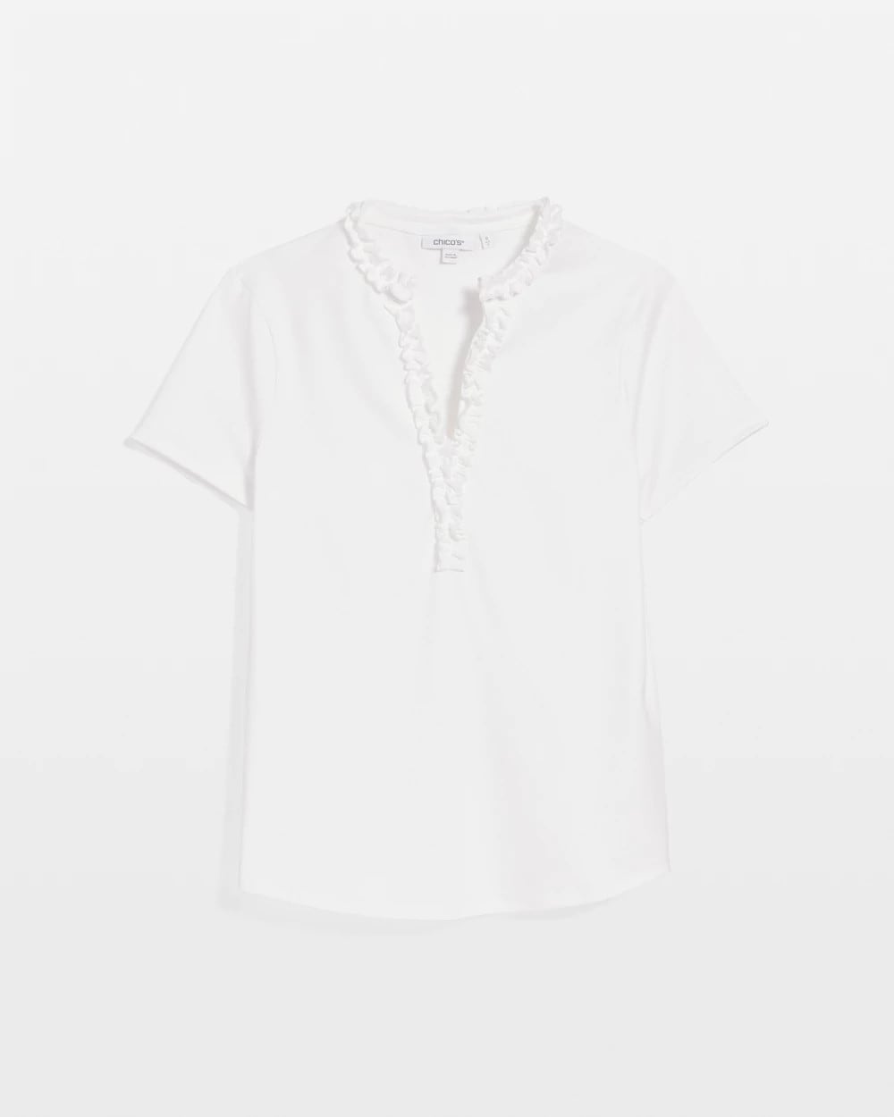 Chico's | Zenergy® UPF Ruffle Polo/ Alabaster