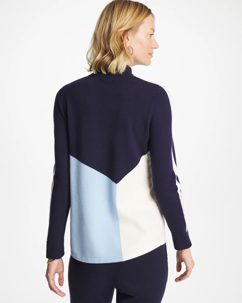 Chico's | Zenergy® Luxe Colorblock Half-Zip Pullover/ Crystal Topaz