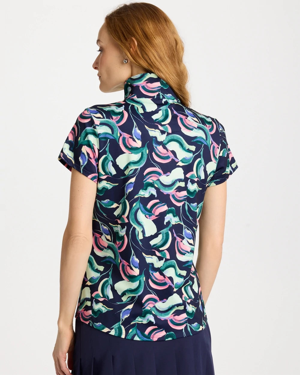 Chico's | Zenergy® UPF Blooms Half Zip Polo/ Blossom