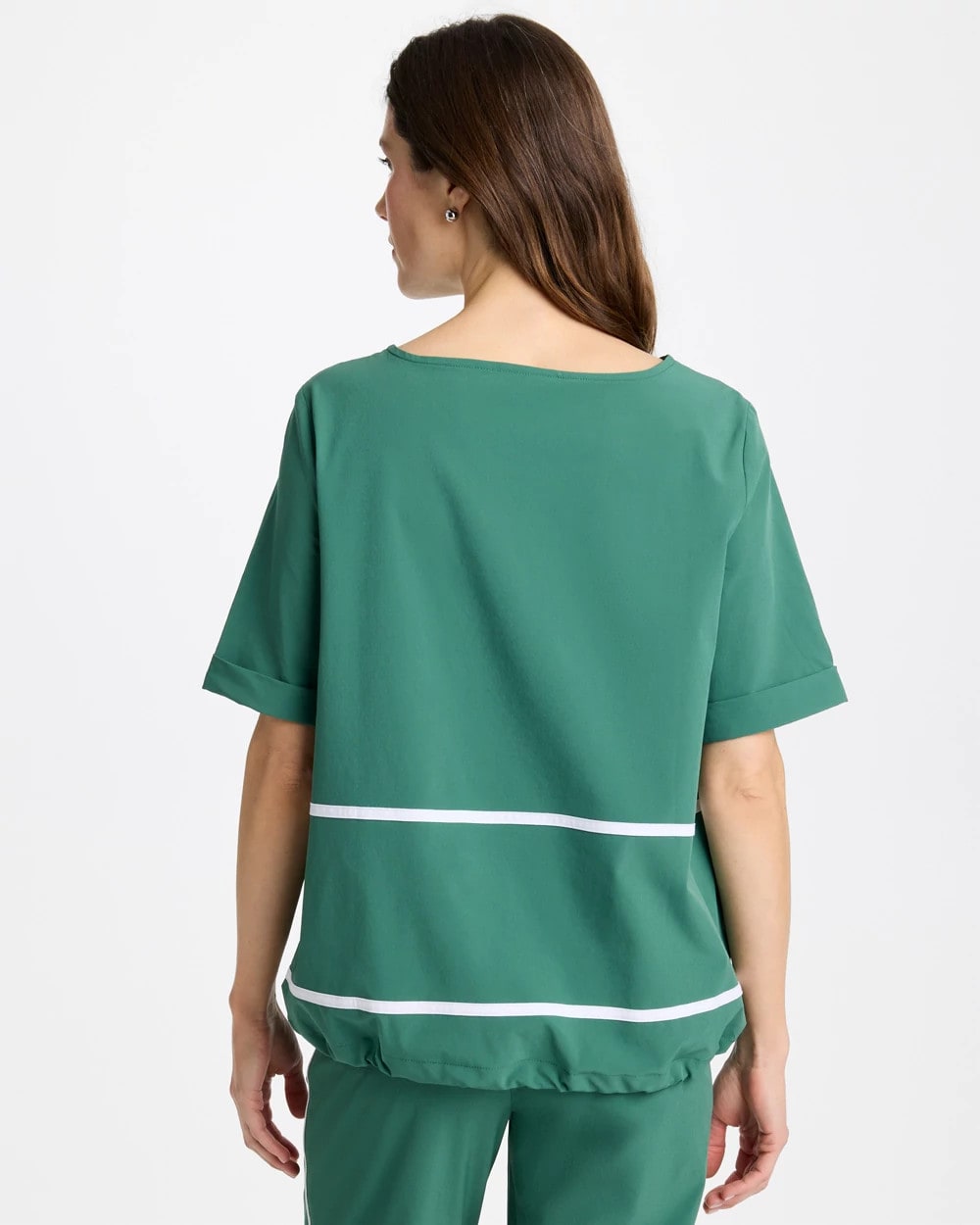 Chico's | Zenergy® UPF Contrast Bungee Top/ Water Lily Green