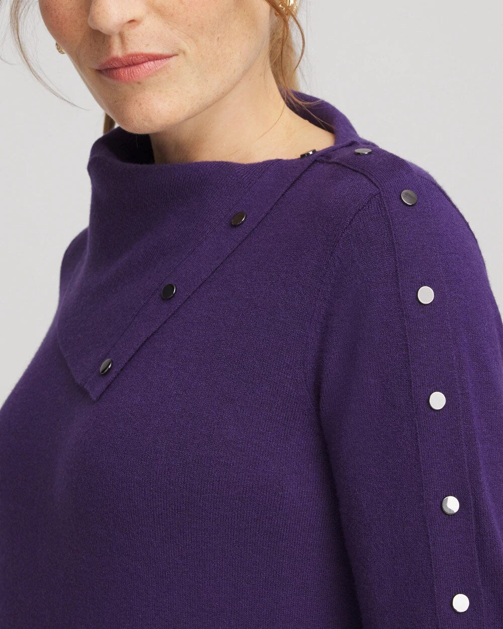Chico's | Zenergy® Luxe Envelope Neck Sweater/ Purple Elixir
