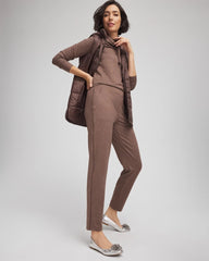Chico's | Zenergy® Cloud Satin Trim Pants/ Walnut