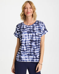 Chico's | Zenergy® Tie-Dye Scoop-Neck Tee/ Passport Blue