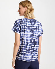 Chico's | Zenergy® Tie-Dye Scoop-Neck Tee/ Passport Blue