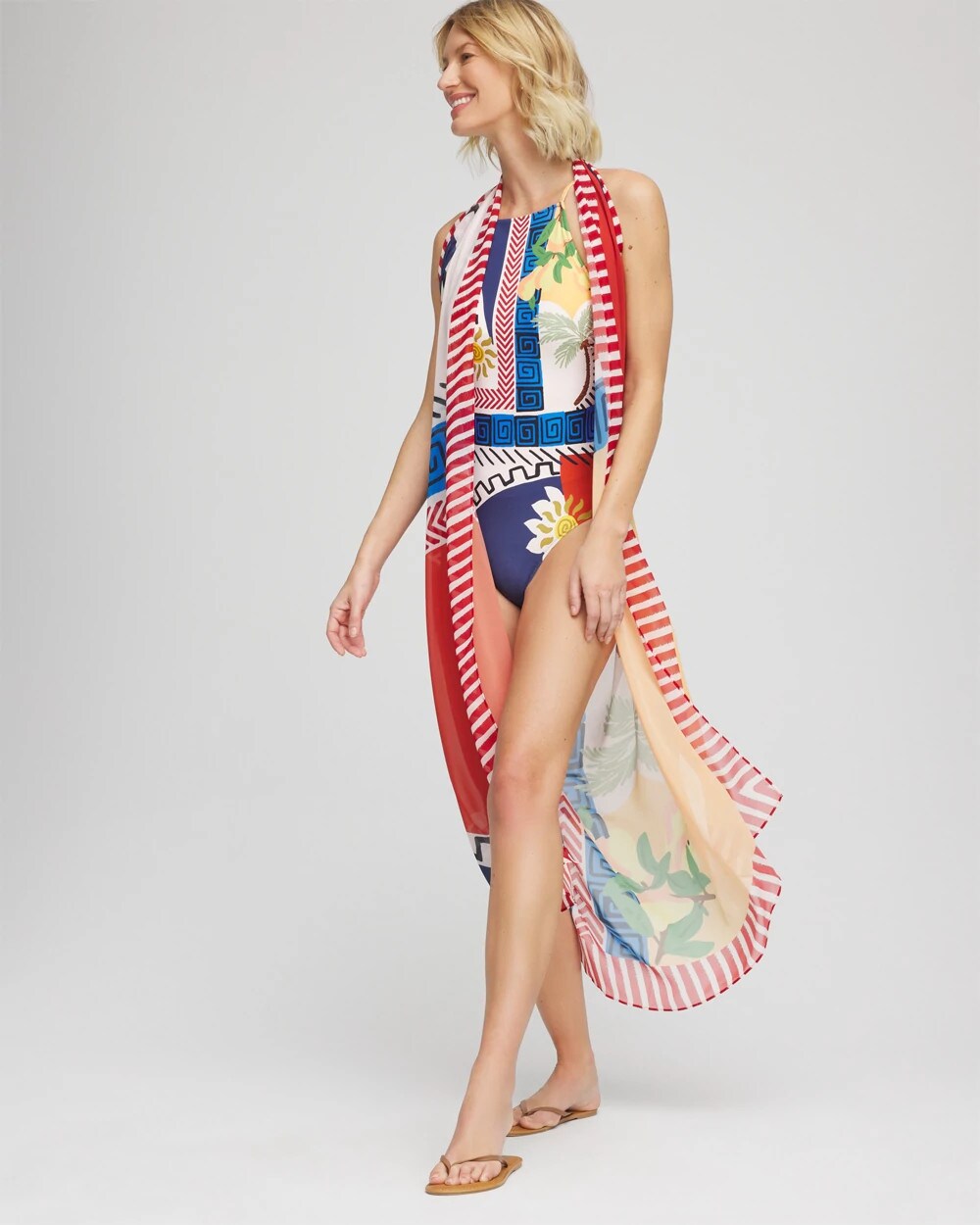Chico's | Gottex Positano Pareo/ Multi Print