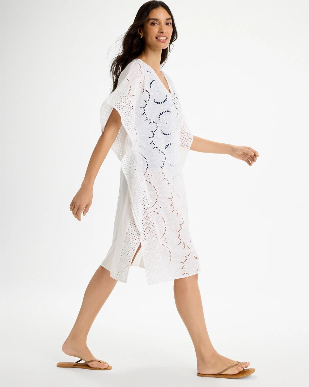 Chico's | Woven Long Swim Cover-Up/ Alabaster