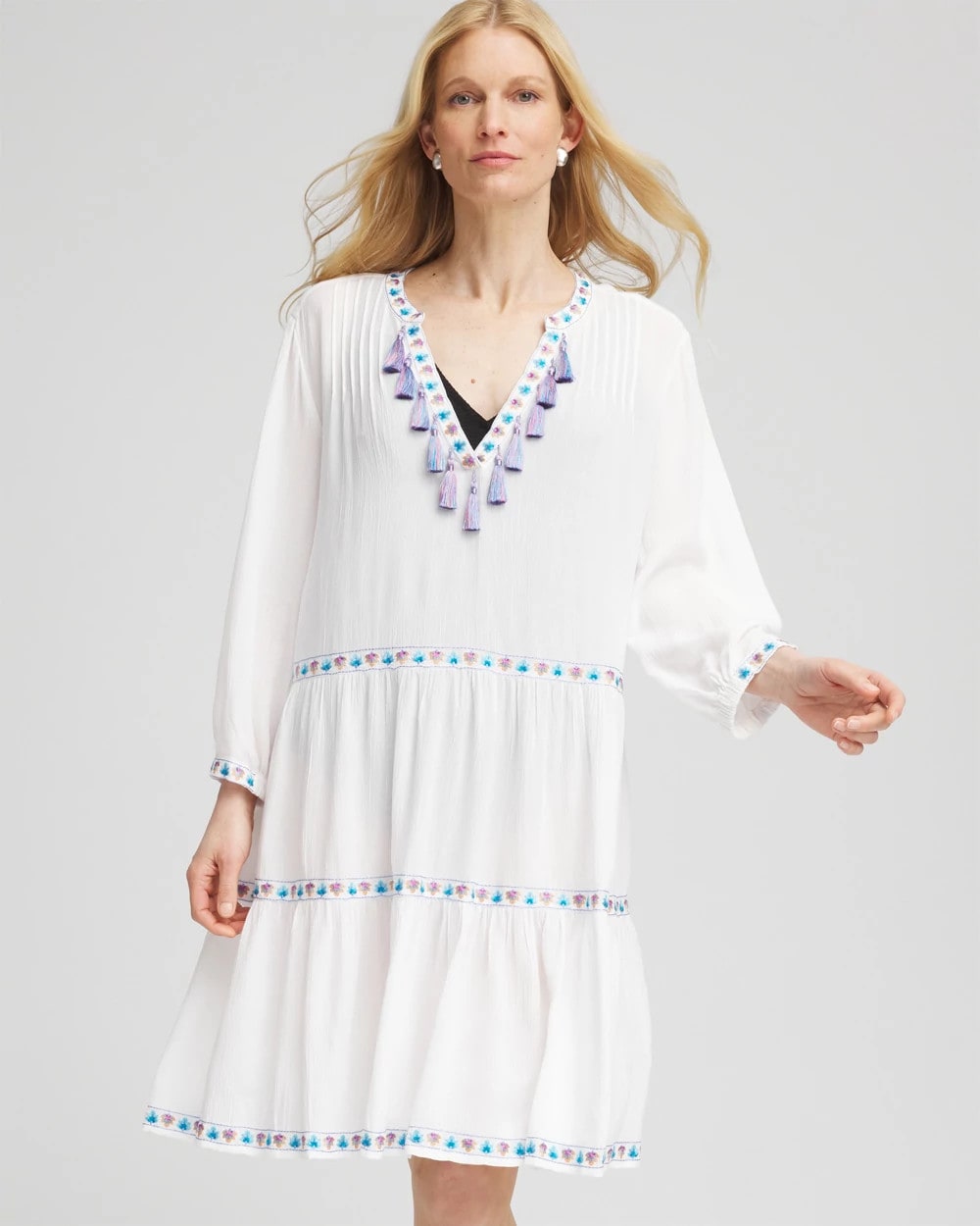 Chico's | Chico's Beach Swimsuit Cover-Up Dress/ Alabaster