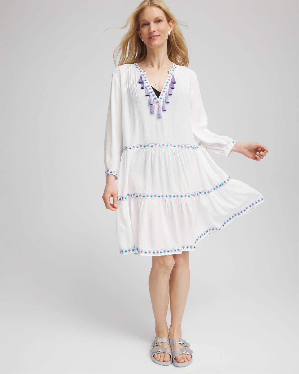Chico's | Chico's Beach Swimsuit Cover-Up Dress/ Alabaster