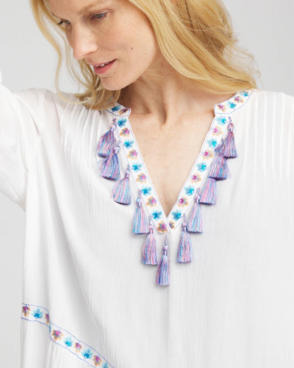 Chico's | Chico's Beach Swimsuit Cover-Up Dress/ Alabaster
