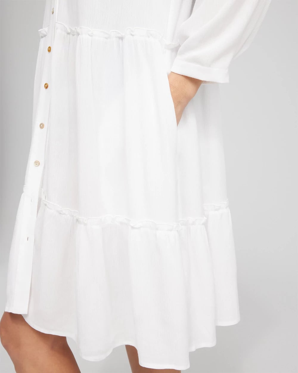 Chico's | Button Front Swim Coverup/ Alabaster