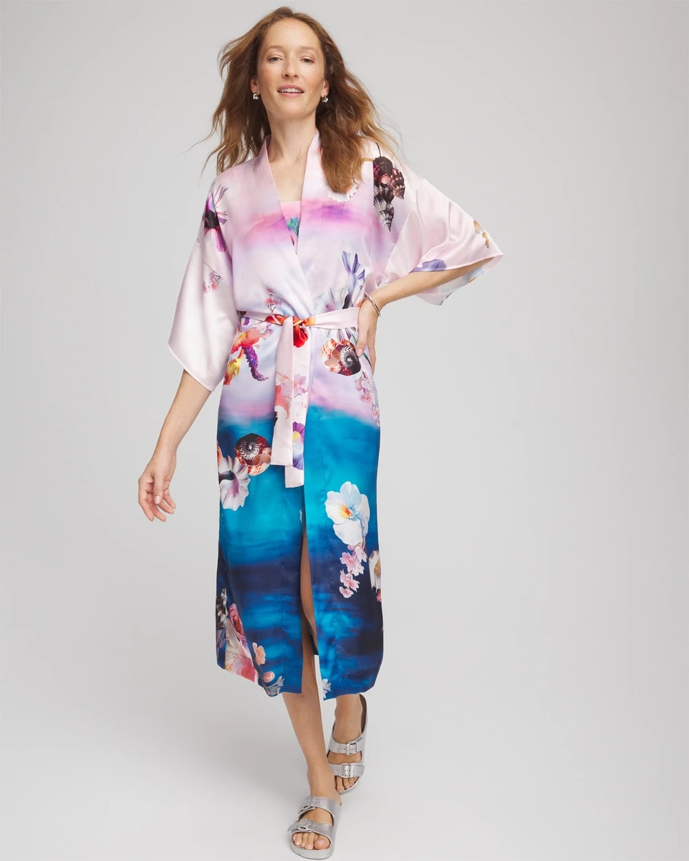 Chico's | Gottex Under The Sea Kimono/ Multi Print