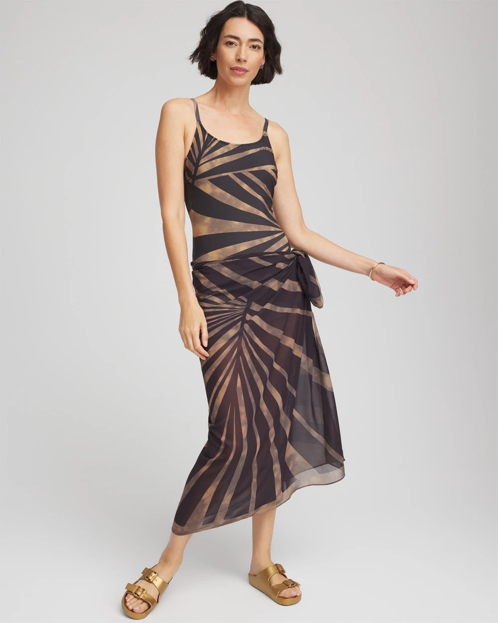 Chico's | Gottex Desert Queen One Piece Swimsuit/ Black/Brown